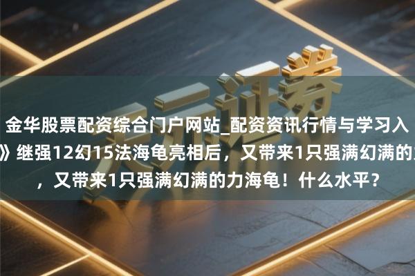 金华股票配资综合门户网站_配资资讯行情与学习入口汇总 《问谈手游》继强12幻15法海龟亮相后，又带来1只强满幻满的力海龟！什么水平？